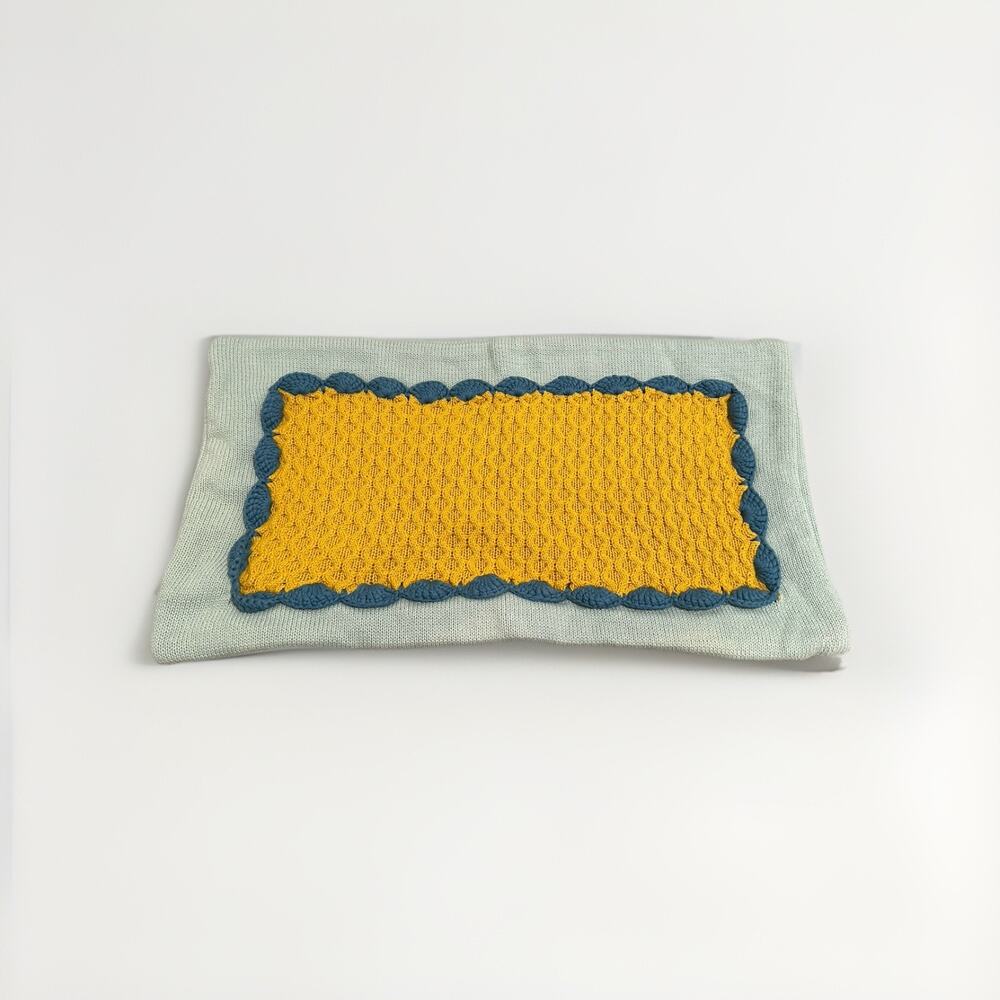 West Elm Kids Misha & Puff Ruffle Frame Knit Baby 12x21 Pillow Cover
